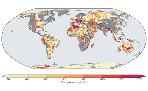 Distribution of geothermal energy resources in the world