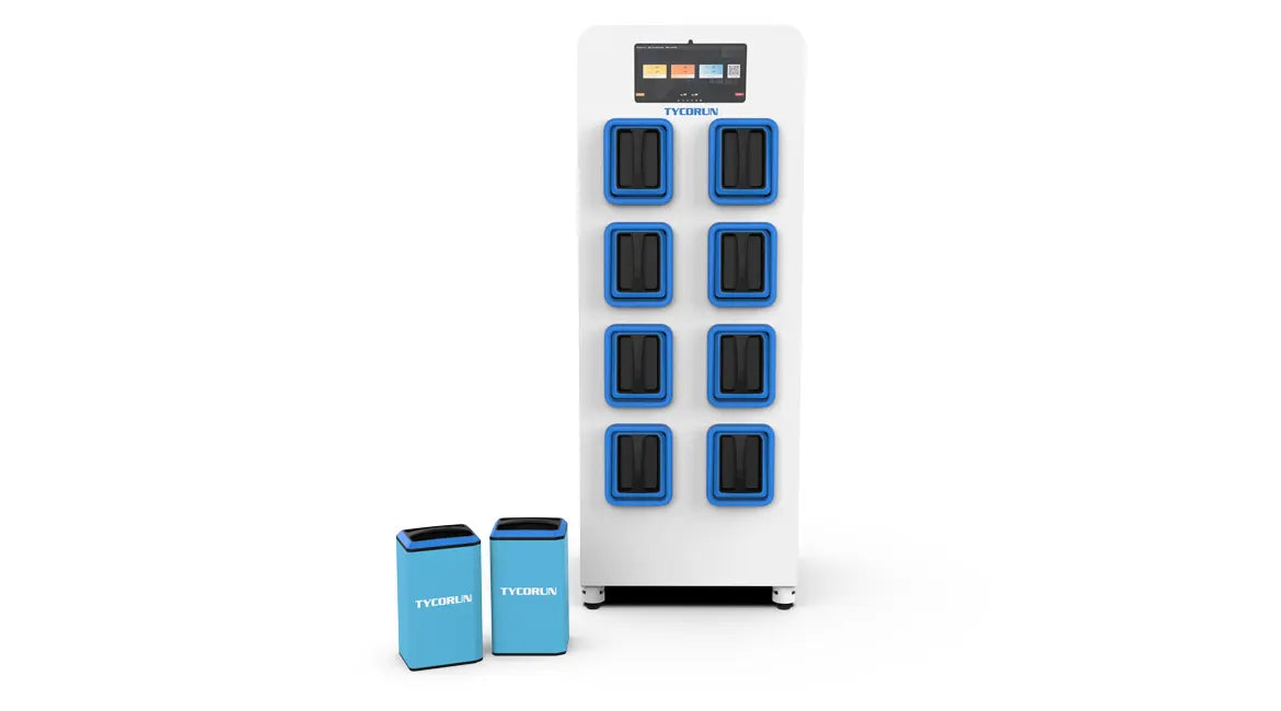 TYCORUN 8-slot Intelligent battery swapping cabinet for electric two and three wheeler