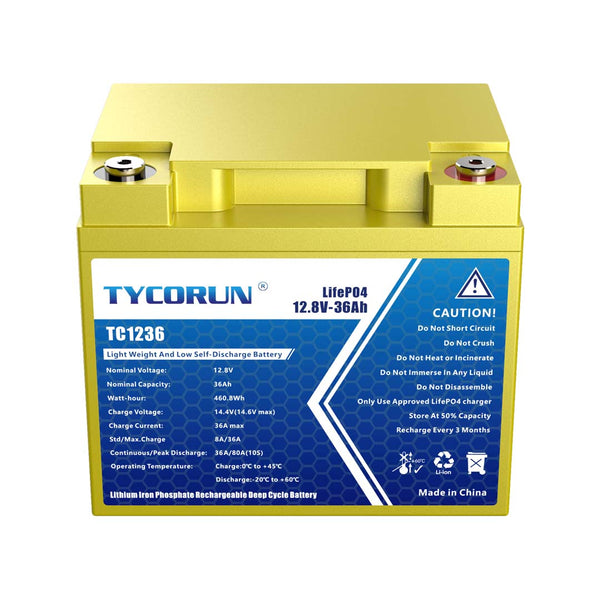 Tycorun 12 Volt 36Ah Lithium Deep Cycle Battery