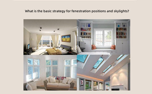 What is the basic strategy for fenestration positions and skylights?