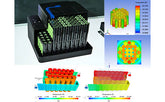 What is the battery arrangement and the effect of the battery cell structure on heat dissipation?
