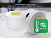 Lithium diaphragm new technology——the battery can work normally at 150 degrees high temperature
