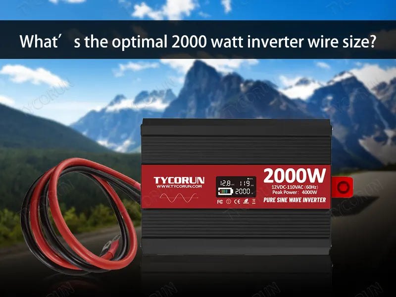 What’s the optimal 2000 watt inverter wire size?