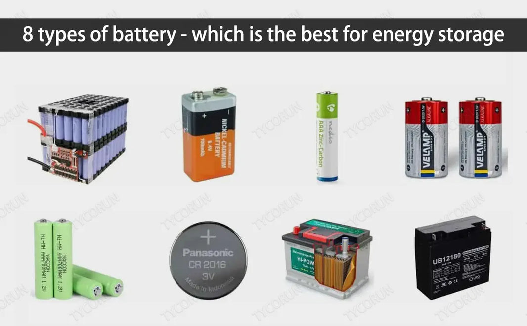 Comparison of 8 types of battery for energy storage