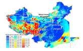 Distribution and reserves of wind energy resources in China