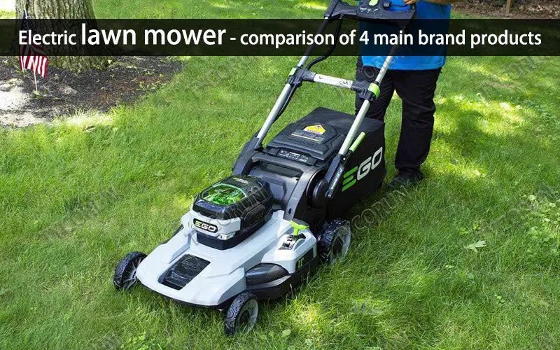 Electric lawn mower - 4 main brand products comparison