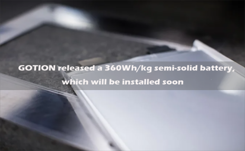 GOTION released a 360Whkg semi-solid battery, which will be installed soon