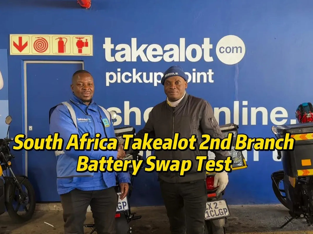 Riders at Takealot’s second pickup point in South Africa are using TYCORUN electric motorcycles