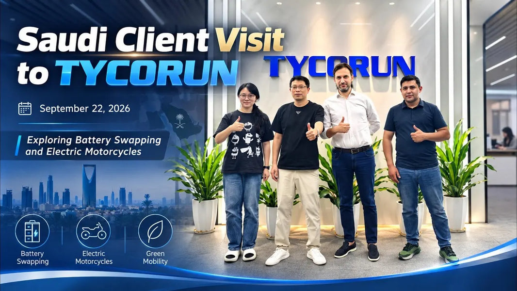 Saudi Arabia partner visiting TYCORUN for battery swapping solutions Middle East