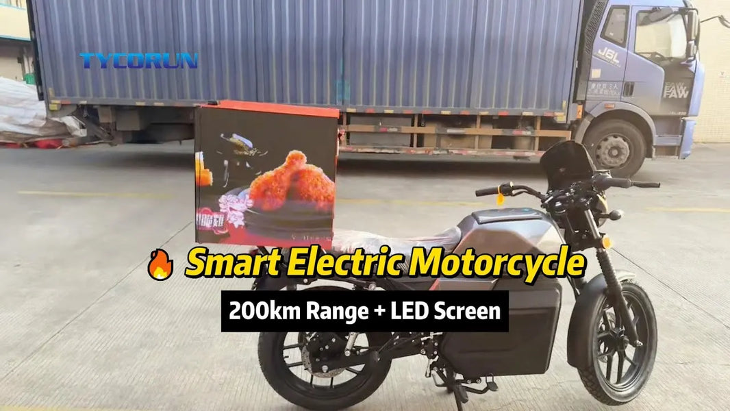 Smart Delivery Electric Motorcycle with LED Boxes