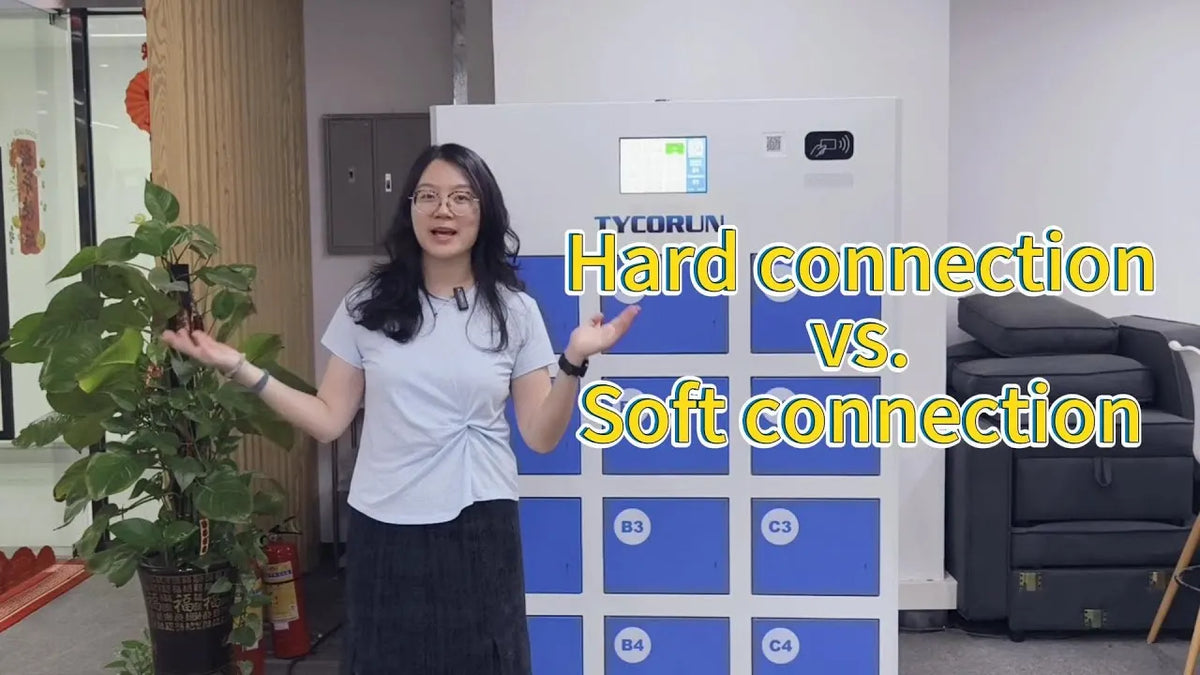 Soft vs hard connection battery swapping cabinet comparison TYCORUN