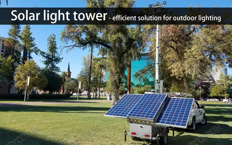 Solar light tower - efficient solution for outdoor lighting