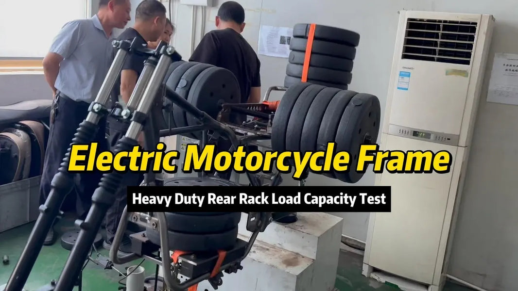 TYCORUN electric motorcycle heavy duty rear rack load capacity test for delivery fleets