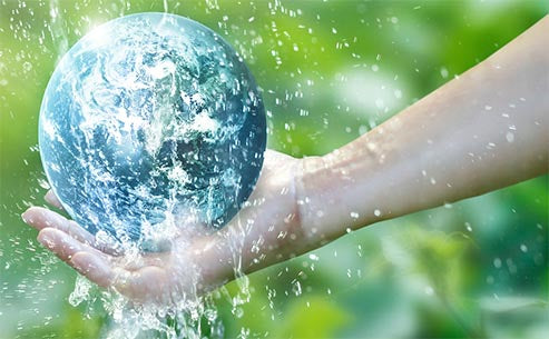 The distribution of water resources in the world
