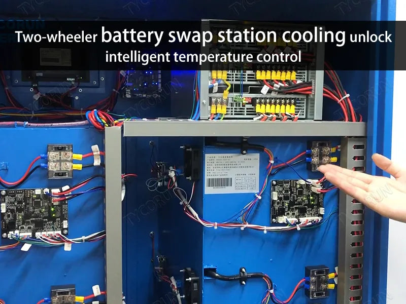 Two-wheeler battery swap station cooling unlock - intelligent temperature control