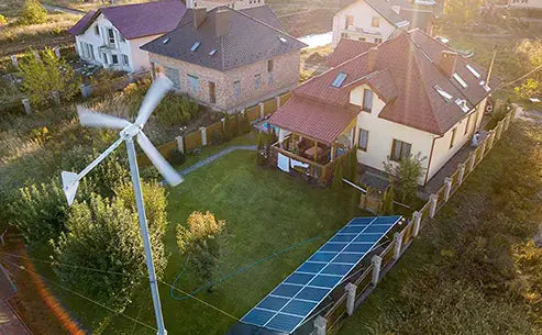 Two stand-alone operating wind power systems