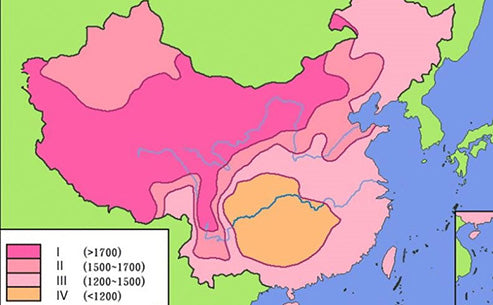 What is the distribution of solar energy resources in China