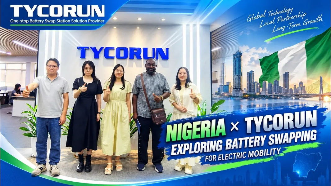 nigeria partner visit Tycorun for electric motorcycle battery swapping solutions