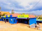 Exterior view of Spiro's 10th mega electric motorcycle battery swap station in Rwanda
