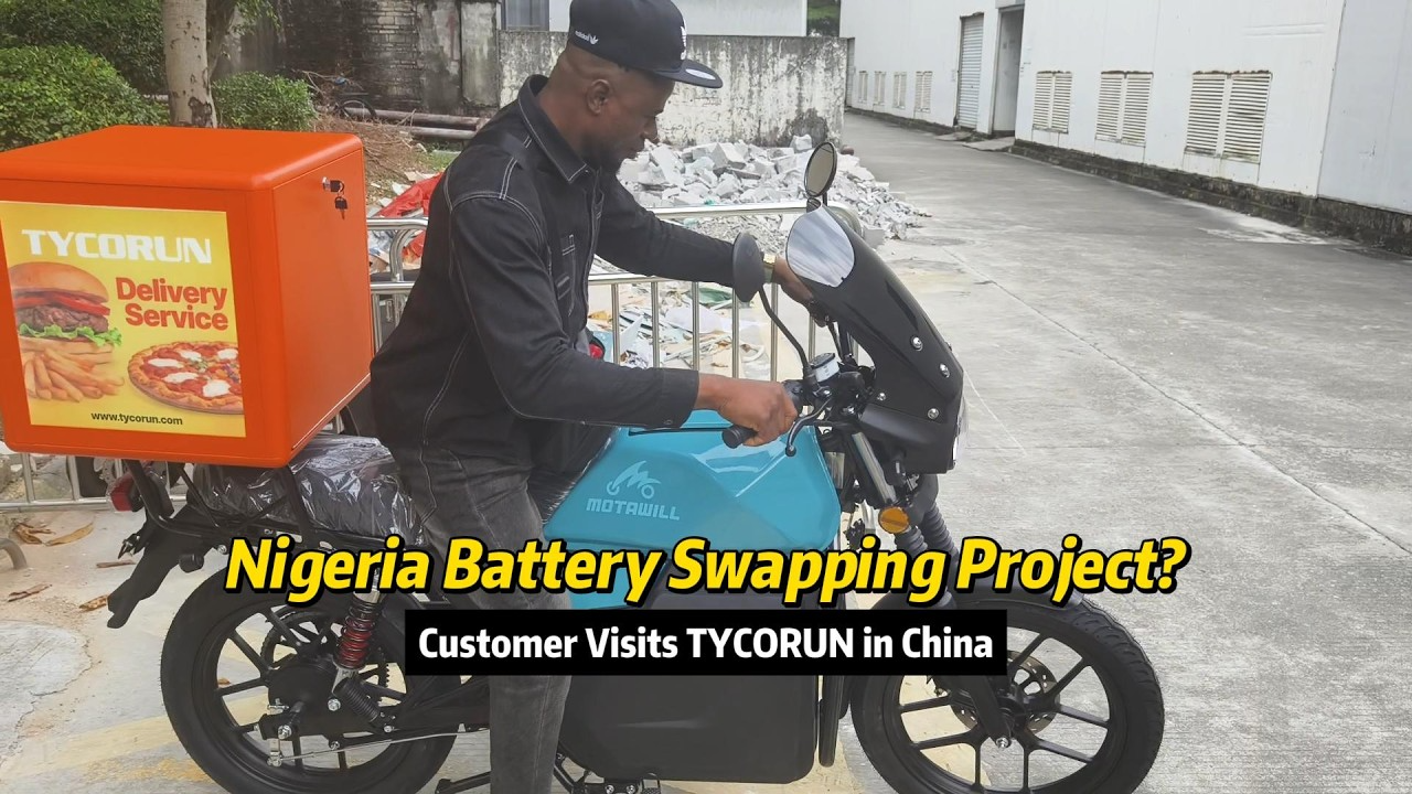 Nigerian Customer Visits TYCORUN Video | Electric Motorcycle & Battery Swap Solution