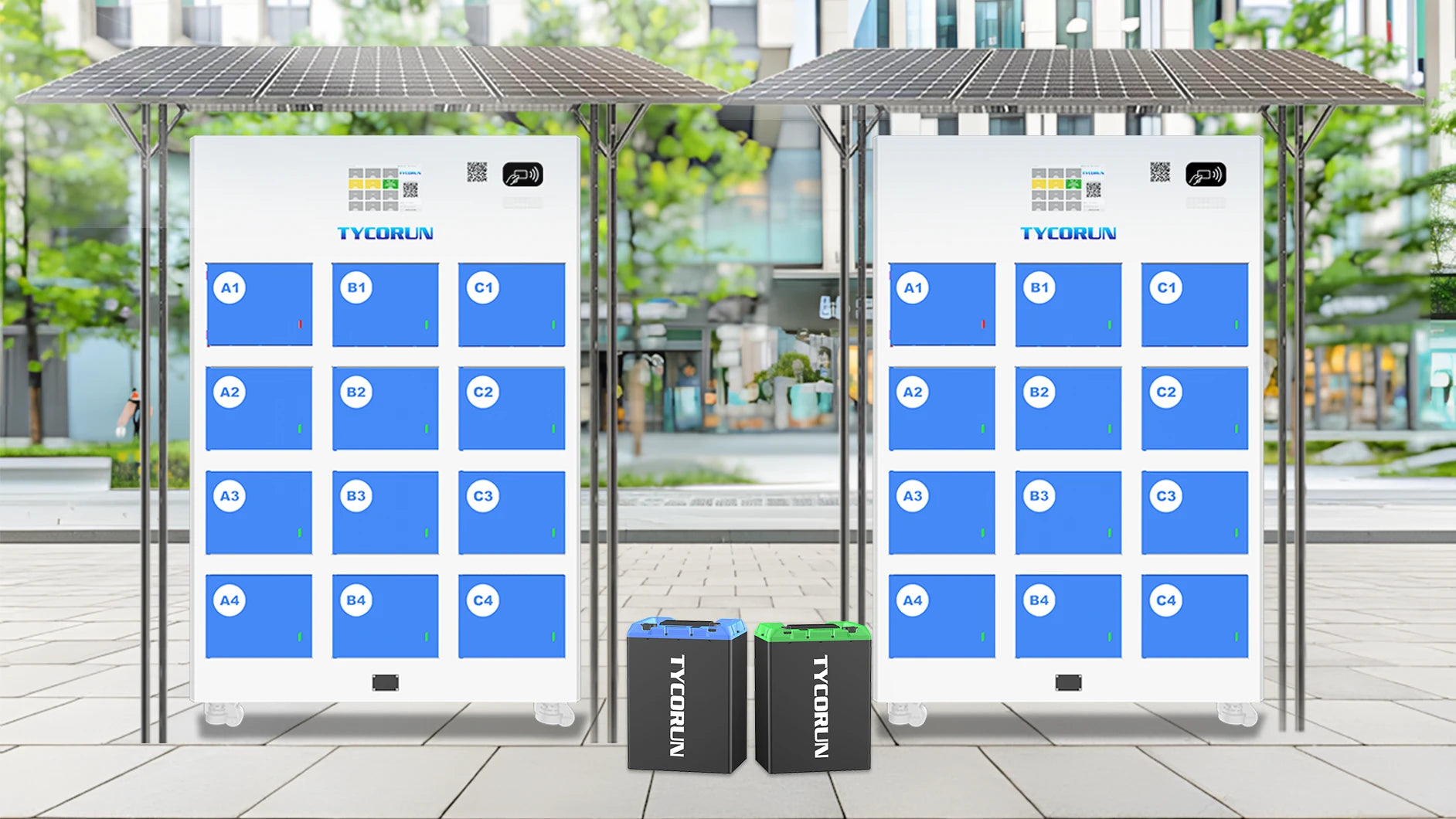 2024_TYCORUN_Solar-powered_Battery_Swapping_Station_Introduced