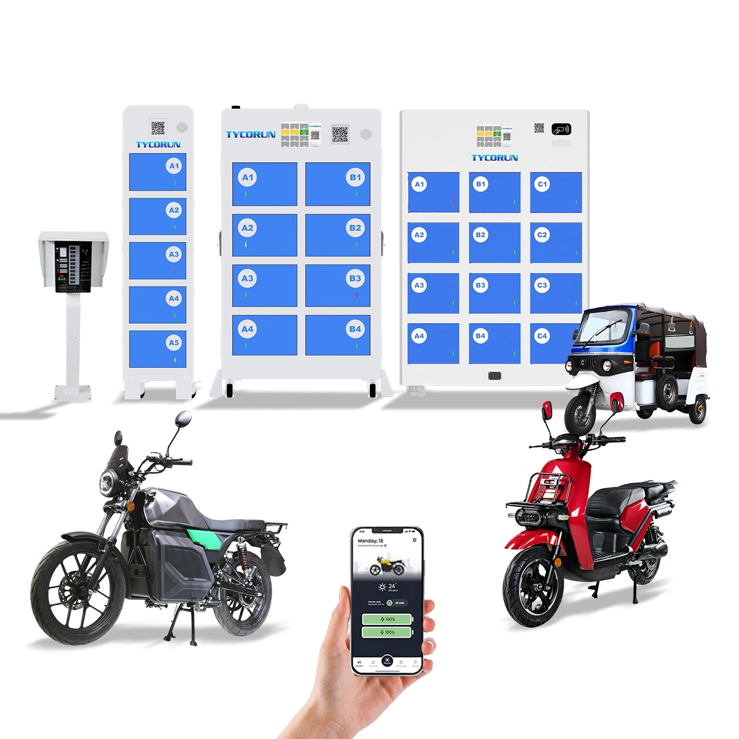 Custom 5-slot Battery Swap Cabinet