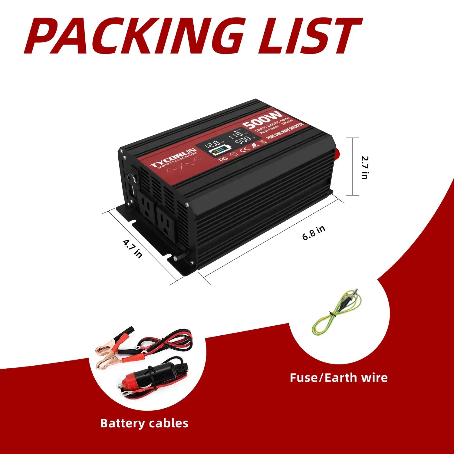 Mini Dc Inverter Best mini 12V 500 watt inverter pure sine wave dc to ac solar inverter ...