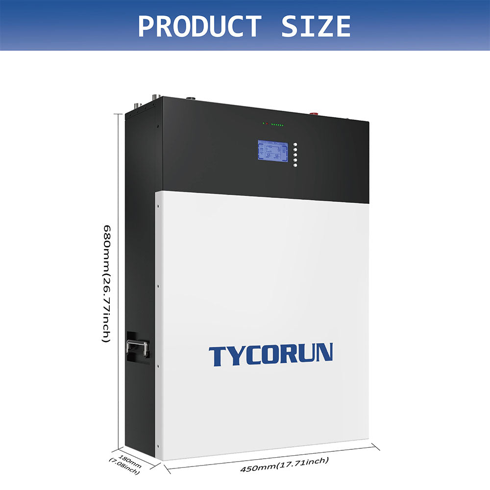 Tycorun 51.2Volt 200Ah Deep Cycle Wall Mounted Lithium Battery