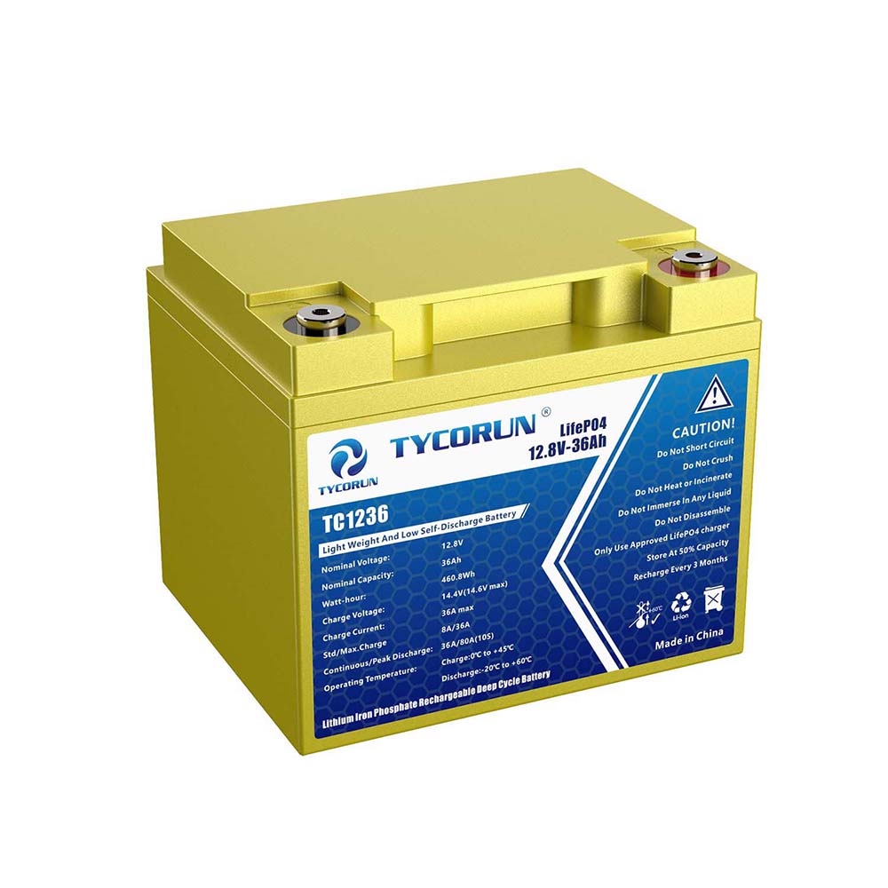 12 Volt 36Ah Lithium Deep Cycle Battery-Tycorun Batteries