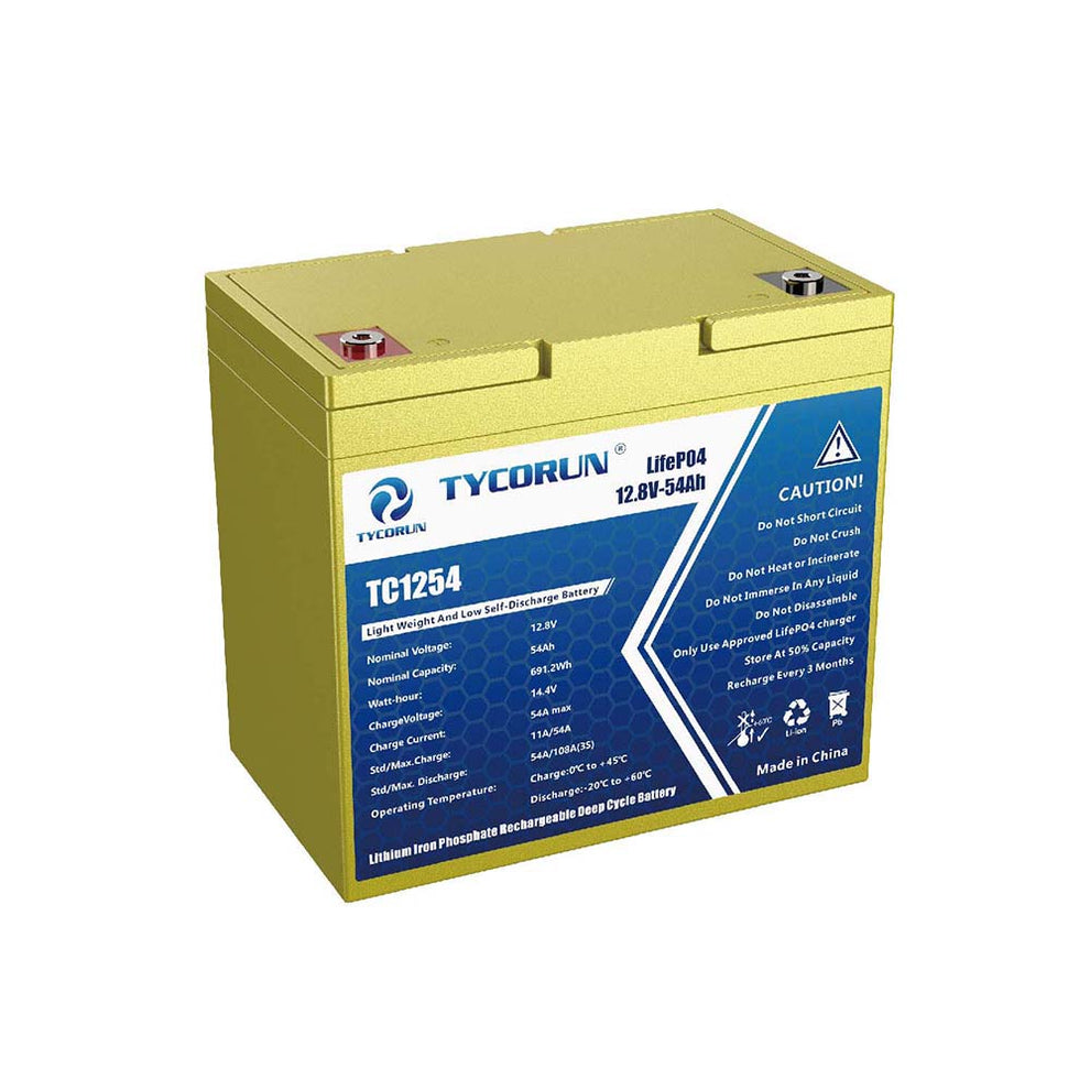 Tycorun 12 Volt 54Ah Lithium Deep Cycle Battery – TYCORUN