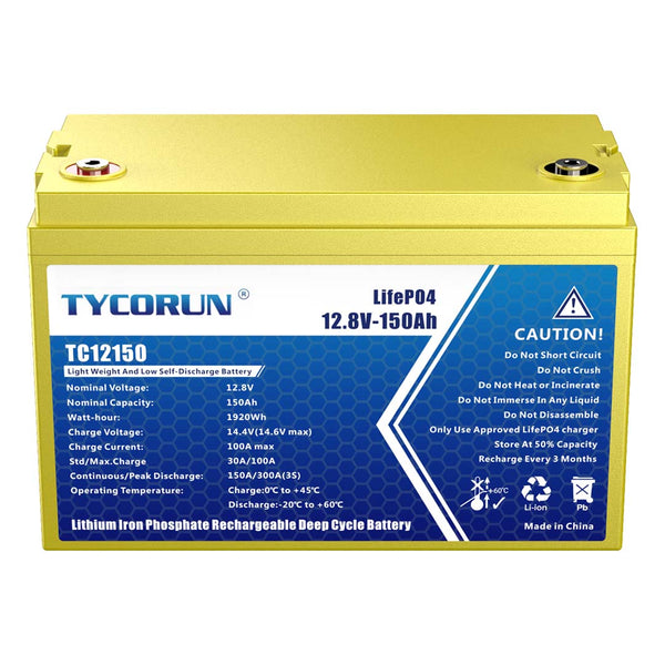 Tycorun 12V 150Ah Lithium Deep Cycle Battery