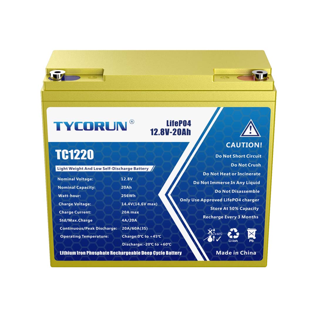 Tycorun 12 Volt 20Ah Lithium Deep Cycle Battery