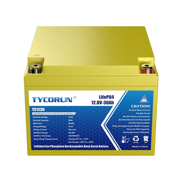 Tycorun 12 Volt 30Ah Lithium Deep Cycle Battery