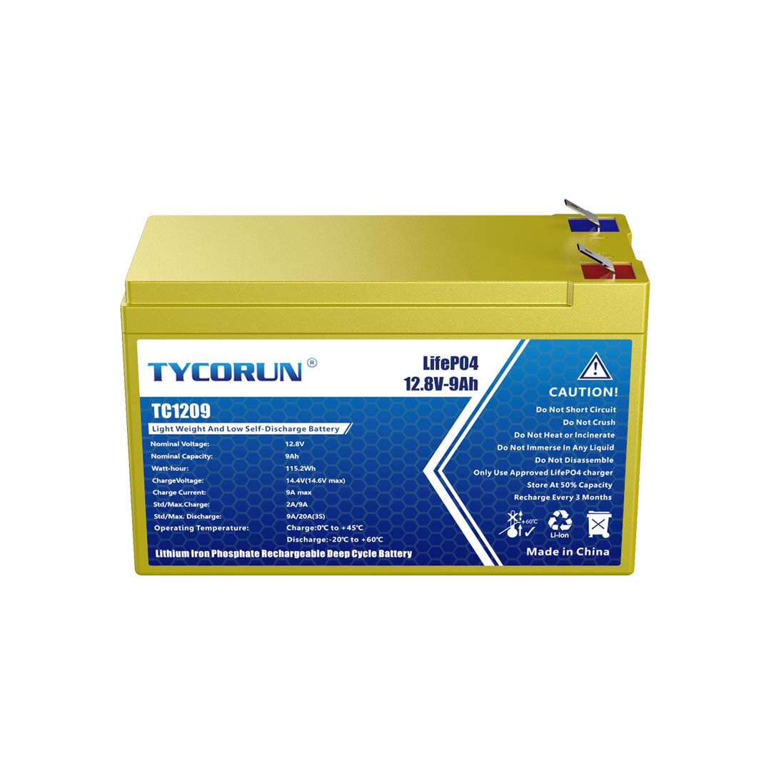 Tycorun 12 Volt 9Ah Lithium Deep Cycle Battery