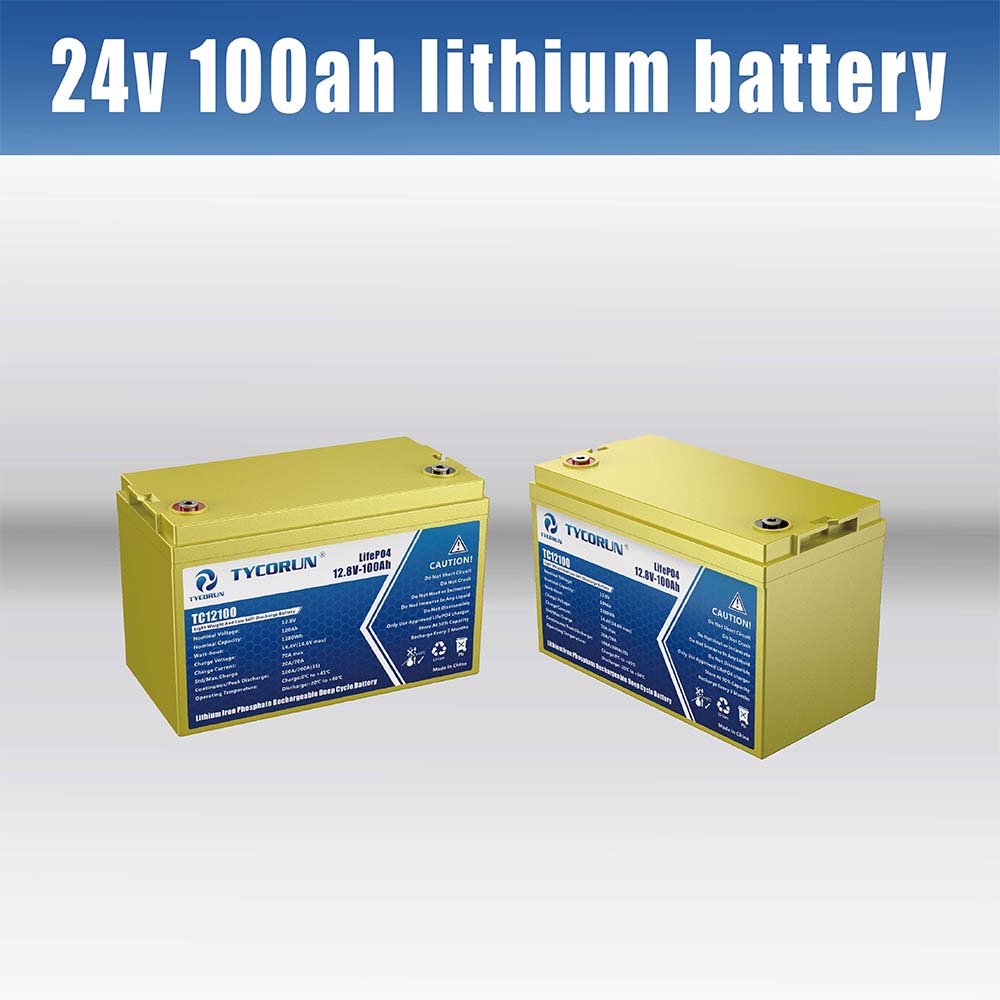24V 100AH LIFEPO4 DEEP CYCLE BATTERY SET FOR SALE-Tycorun Batteries