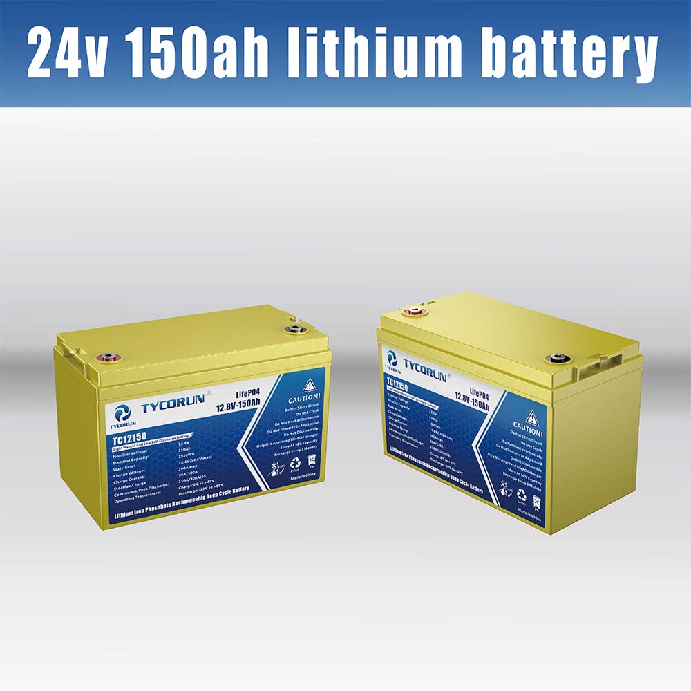 TYCORUN 24V 150AH LIFEPO4 DEEP CYCLE BATTERY SET FOR SALE