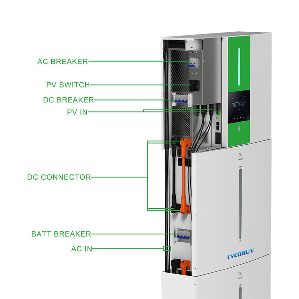 Tycorun High Efficiency All In One 6Kw Solar Inverter Home Energy Storage System 48V 20Kwh Lithium Ion Battery