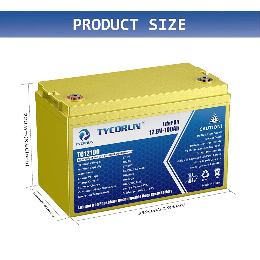 24V 100Ah LiFePO4 Lithium Iron Deep Cycle Battery